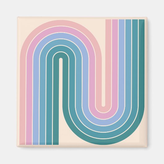 Geometrisch ontwerp in retro- stijl magneet (Voorkant)
