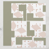 Geometrisch ontwerp kantoorartikelen papier (Voorkant / Achterkant)