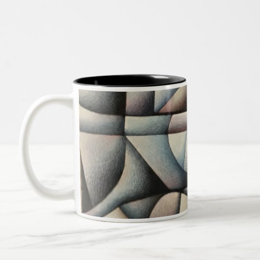 Geometrisch ontwerp koffie mok (Links)