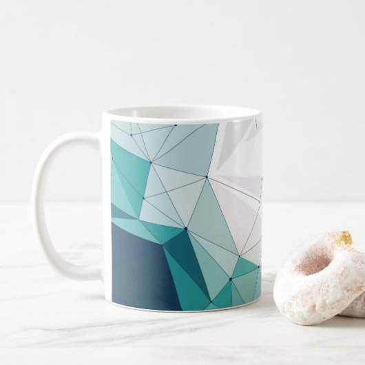 Geometrisch ontwerp koffiemok (Met donut)