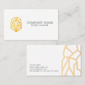 Geometrisch ontwerp Leeuw minimalistisch Modern Si Visitekaartje (Voorkant / Achterkant)