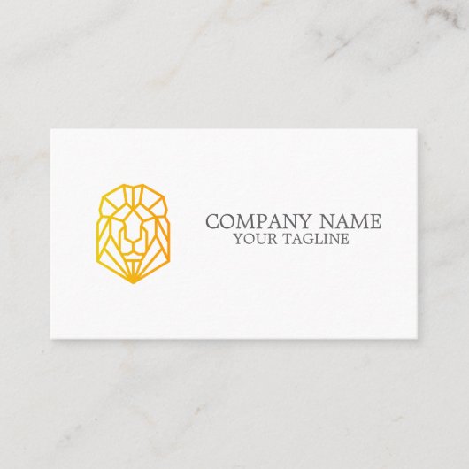 Geometrisch ontwerp Leeuw minimalistisch Modern Si Visitekaartje (Voorkant)