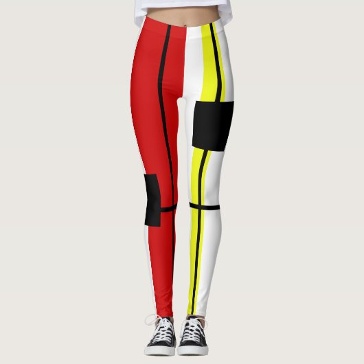 Geometrisch ontwerp leggings (Voorkant)