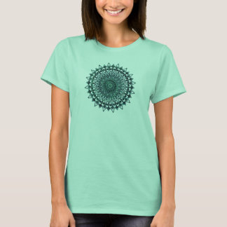 Geometrisch ontwerp met Aqua Blues & Greens op Paa T-shirt