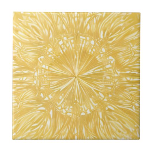 Geometrisch ontwerp met gouden wielster tegeltje (Voorkant)