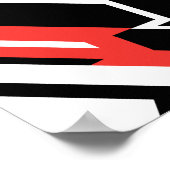 Geometrisch ontwerp met hoog contrast kleuren poster (Hoek)
