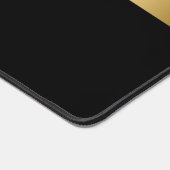 Geometrisch ontwerp met zwart en goud splitscreen bureaumat (Hoek)