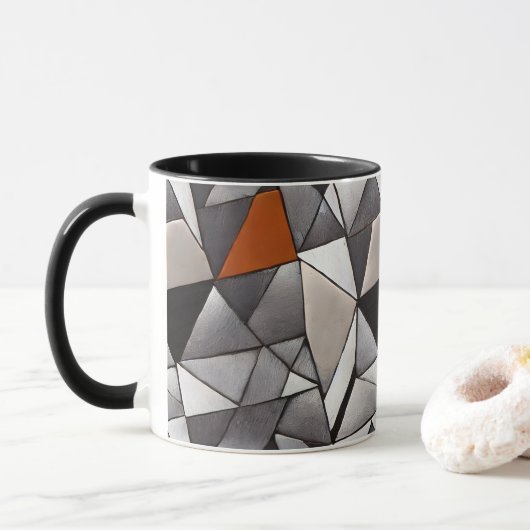Geometrisch ontwerp mok (Met donut)