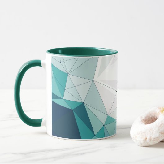 Geometrisch ontwerp mok (Met donut)