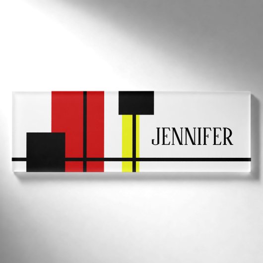 Geometrisch ontwerp naambadge (Voorkant)