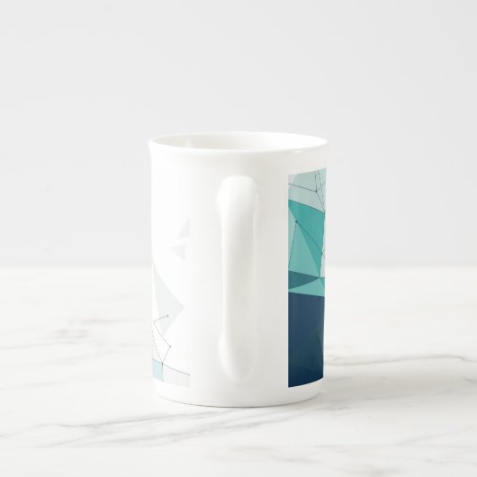 Geometrisch ontwerp porselein kop (Achterkant)