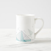 Geometrisch ontwerp porselein kop (Rechts)