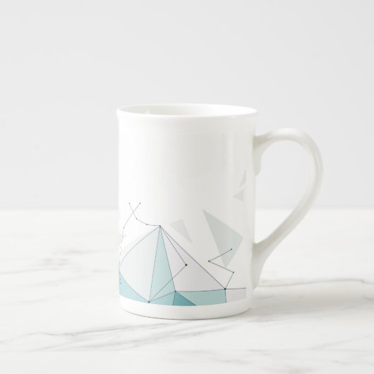 Geometrisch ontwerp porselein kop (Rechts)