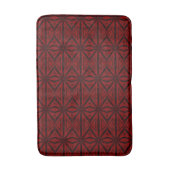 Geometrisch ontwerp Red Black Bathroom Mat. Badmat (Voorkant Verticaal)