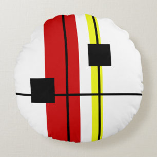 Geometrisch ontwerp rond kussen