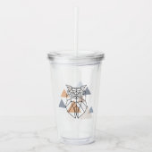 Geometrisch ontwerp van de boomkor acryl drinkbeker (Voorkant)