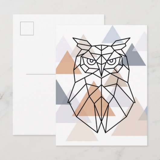 Geometrisch ontwerp van de boomkor briefkaart (Voorkant / Achterkant)