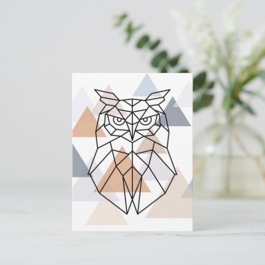 Geometrisch ontwerp van de boomkor briefkaart (Staand voorkant)