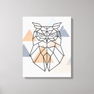 Geometrisch ontwerp van de boomkor canvas afdruk