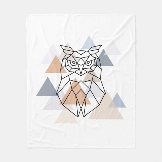 Geometrisch ontwerp van de boomkor fleece deken (Voorkant)