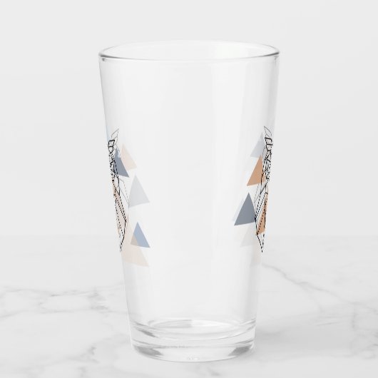 Geometrisch ontwerp van de boomkor glas (Links)