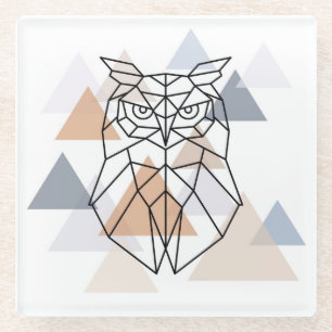 Geometrisch ontwerp van de boomkor glazen onderzetter