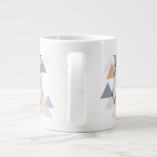 Geometrisch ontwerp van de boomkor grote koffiekop (Achterkant)