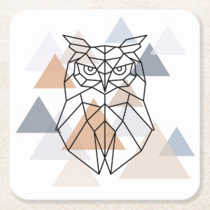 Geometrisch ontwerp van de boomkor kartonnen onderzetters