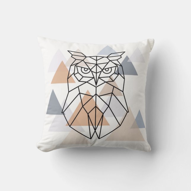 Geometrisch ontwerp van de boomkor kussen (Voorkant)