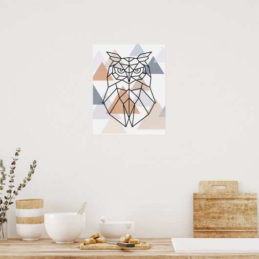 Geometrisch ontwerp van de boomkor poster (Keuken)