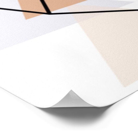 Geometrisch ontwerp van de boomkor poster (Hoek)