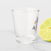 Geometrisch ontwerp van de boomkor shot glas (Links)