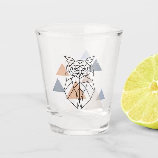 Geometrisch ontwerp van de boomkor shot glas (Voorkant)