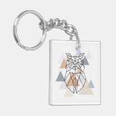 Geometrisch ontwerp van de boomkor sleutelhanger (Voorkant Links)