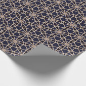 Geometrisch ontwerp van de marine en van het goud cadeaupapier (Hoek)