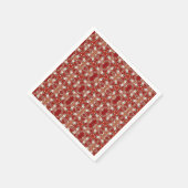 Geometrisch ontwerp van de rode sneeuw Napkins Servet (Hoek)