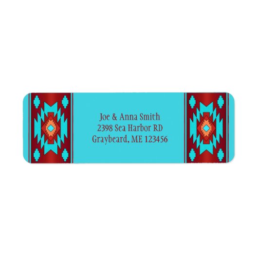 Geometrisch ontwerp van de Zuidwestelijke etnische Etiket (Voorkant)