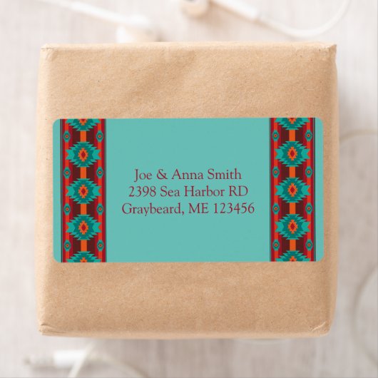 Geometrisch ontwerp van de Zuidwestelijke etnische Etiket (Insitu)