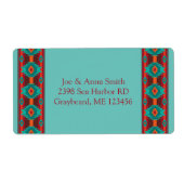 Geometrisch ontwerp van de Zuidwestelijke etnische Etiket (Voorkant)