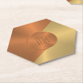 geometrisch ontwerp van metaal- en goudtextuur kartonnen onderzetters (Schuin)