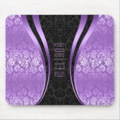 Geometrisch ontwerp van Paarse en zwarte dampmaske Muismat (Voorkant)