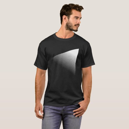 Geometrisch ontwerp van rasterdriehoek t-shirt (Voorkant volledig)