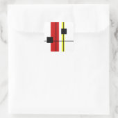 Geometrisch ontwerp vierkante sticker (Tas)