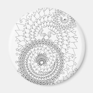 Geometrisch ontwerp voor volwassen kleuren magneet