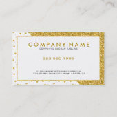 Geometrisch ontwerp voor witte en goudharten visitekaartje (Achterkant)