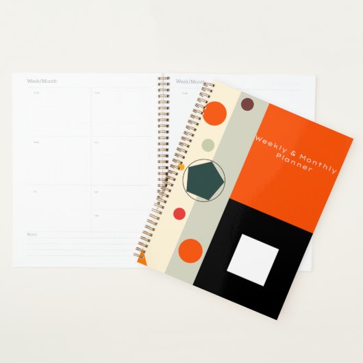 Geometrisch ontwerp Wekelijks & Maandelijks Planne Planner (Display)
