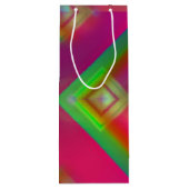 Geometrisch ontwerp wijn cadeautas (Achterkant)