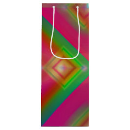 Geometrisch ontwerp wijn cadeautas