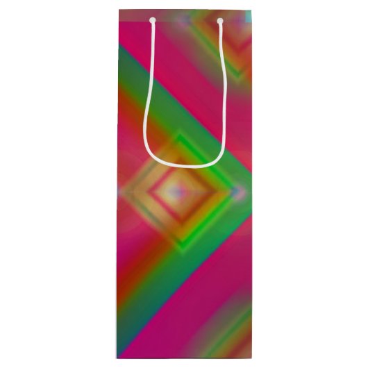 Geometrisch ontwerp wijn cadeautas (Voorkant)