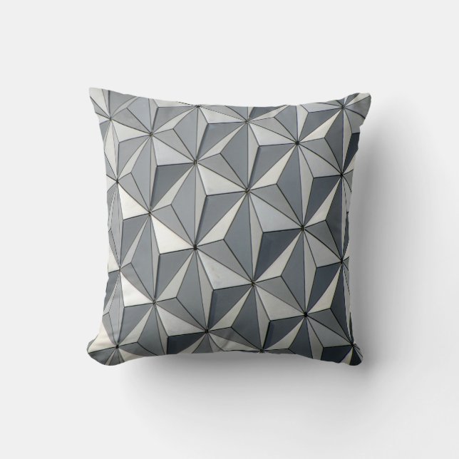 Geometrisch ontwerp - Zilver Sierkussen (Voorkant)